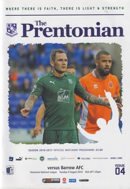 Tranmere Rovers v Barrow Match Programme 2016-08-09